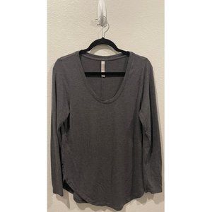 ATHLETA Grey Long Sleeve Blouse